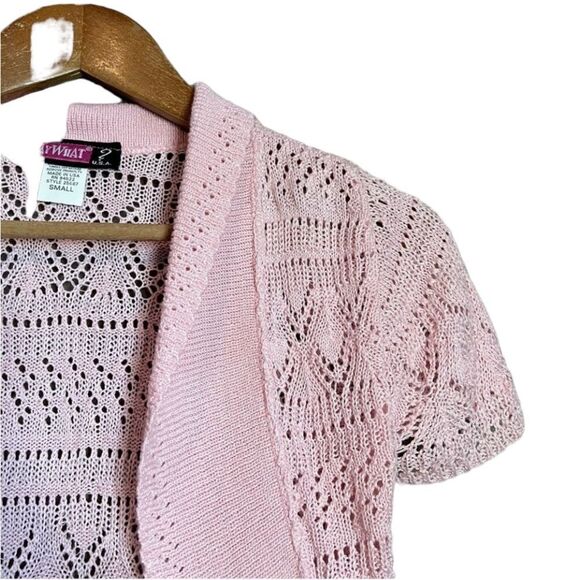 3 for $30! Say what light pink shirt sleeve cardigan - Picture 3 of 10